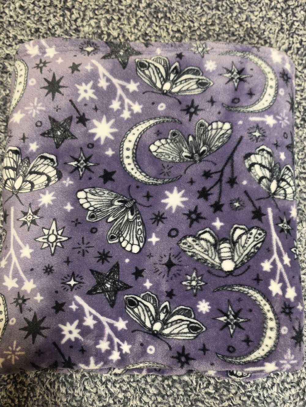 Rachel Roy Moon Stars Moths Blanket - Picture 2 of 5